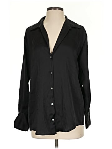 Zara 3/4 Sleeve Button-Down Shirt (view 1)