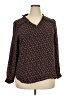 Ann Taylor LOFT 100% Polyester Brown 3/4 Sleeve Blouse Size XXL Petite - photo 1