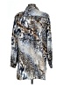 Chico's 100% Polyester Animal Print Blue Long Sleeve Blouse Size Lg (2) - photo 2
