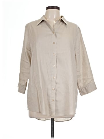 Chico's 3/4 Sleeve Button-Down Shirt (view 1)