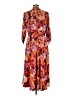 Perceptions Print Orange Casual Dress Size M - photo 2