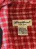 Eddie Bauer 100% Cotton Checkered-gingham Red Long Sleeve Button-Down Shirt Size M (tall) - photo 7