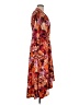 Perceptions Print Orange Casual Dress Size M - photo 4