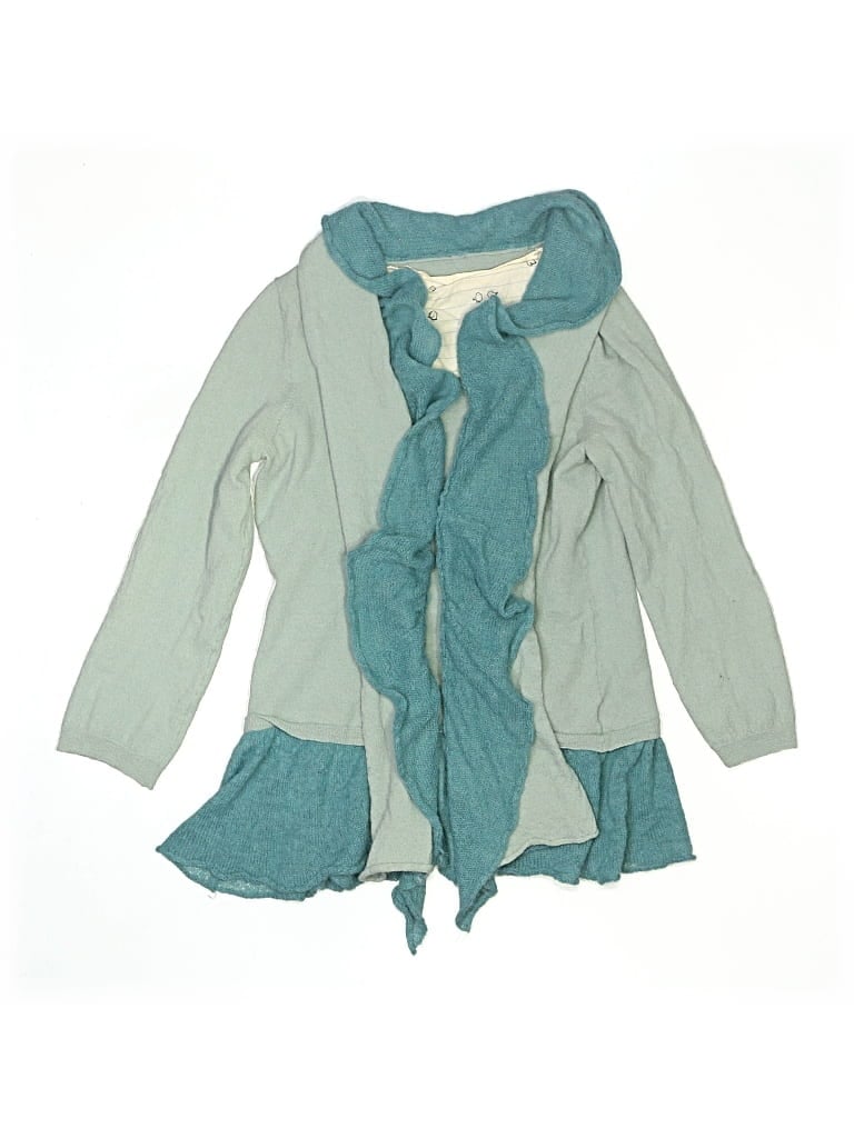 Pre-owned Unbranded Kids' Cardigan Sweater In Teal