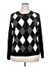 Croft & Barrow 100% Acrylic Argyle Black Cardigan Size XXL - photo 1