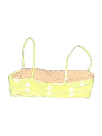 Madewell Madewell Ribbed Spaghetti-Strap Bandeau Bikini Top in Double Dot (view 2)