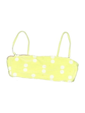 Madewell Madewell Ribbed Spaghetti-Strap Bandeau Bikini Top in Double Dot (view 1)