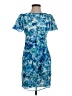 DKNY 100% Polyester Print Blue Cocktail Dress Size 2 (petite) - photo 1