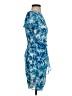 DKNY 100% Polyester Print Blue Cocktail Dress Size 2 (petite) - photo 4