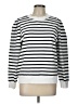 Charter Club Stripes White Sweatshirt Size L - photo 1