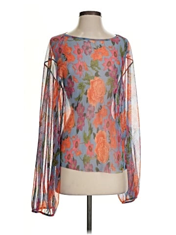 Zara W&B Collection Long Sleeve Blouse (view 1)