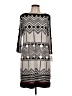 Studio One Graphic Gray Casual Dress Size 10 - photo 1