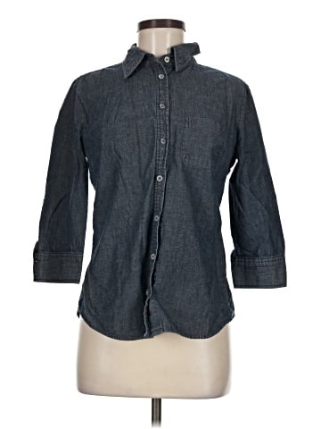 New York & Company 3/4 Sleeve Button-Down Shirt (view 1)