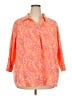 Basic Editions Orange 3/4 Sleeve Button-Down Shirt Size 4X - photo 1