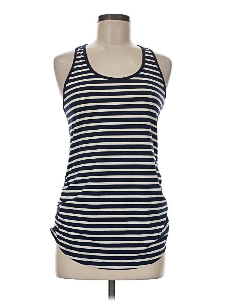 Pre-owned Unbranded Tank Top Blue Halter Neckline Tops