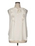 Ann Taylor LOFT 100% Polyester Ivory Sleeveless Blouse Size XL - photo 1