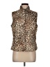 M Miller 100% Polyester Animal Print Gold Faux Fur Vest Size M - photo 1