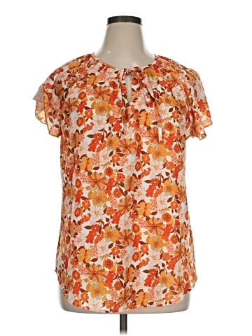 SimpleFun Short Sleeve Blouse (view 1)