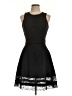 Aqua Solid Black Cocktail Dress Size L - photo 1