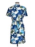 Halston Print Blue Casual Dress Size 12 - photo 2