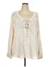 Torrid 100% Rayon Ivory Long Sleeve Blouse Size 2X Plus (2) - photo 1
