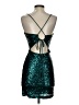 Windsor Metallic Teal Cocktail Dress Size S - photo 2