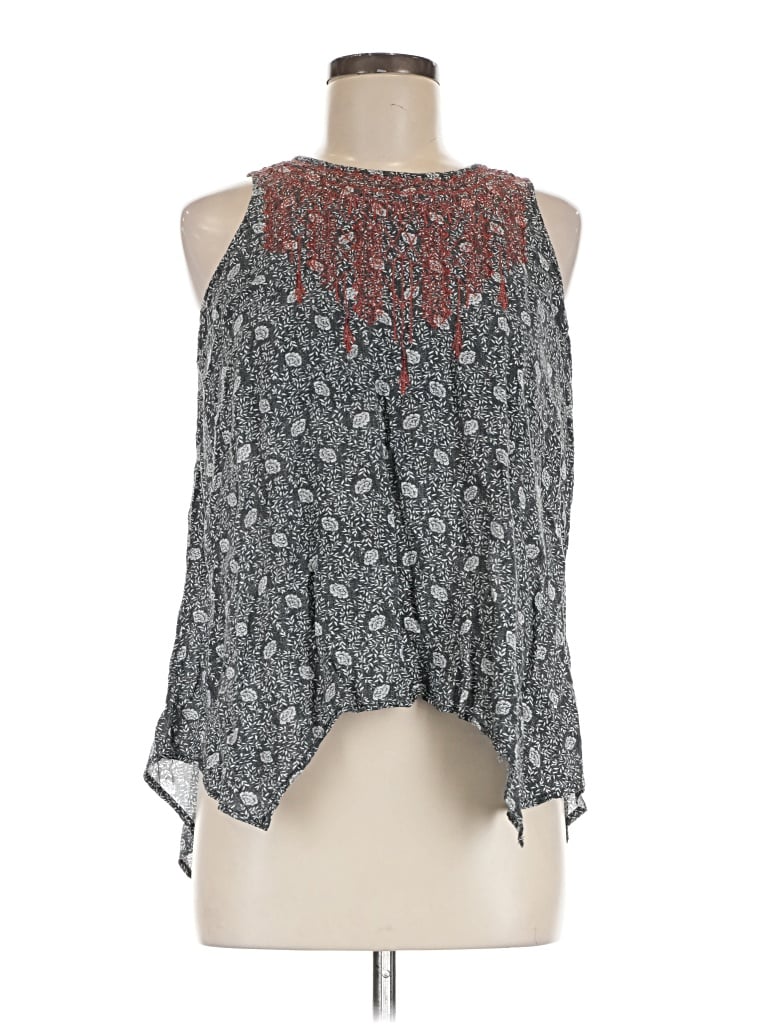 Pre-owned Knox Rose Sleeveless Blouse In Gray