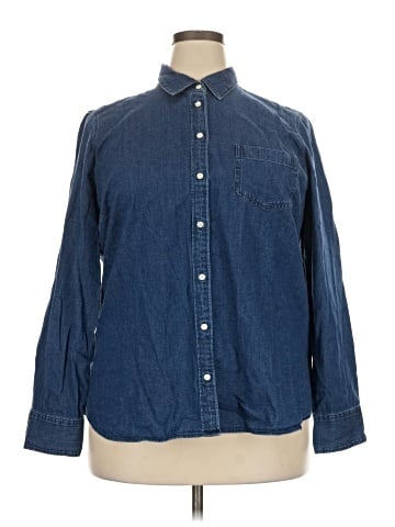 J.Crew Factory Store Long Sleeve Button-Down Shirt (view 1)