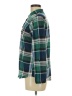 New York Laundry 100% Polyester Plaid Green Long Sleeve Blouse Size M - photo 5