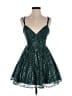 B. Darlin 100% Polyester Solid Green Cocktail Dress Size 3/4 - photo 1