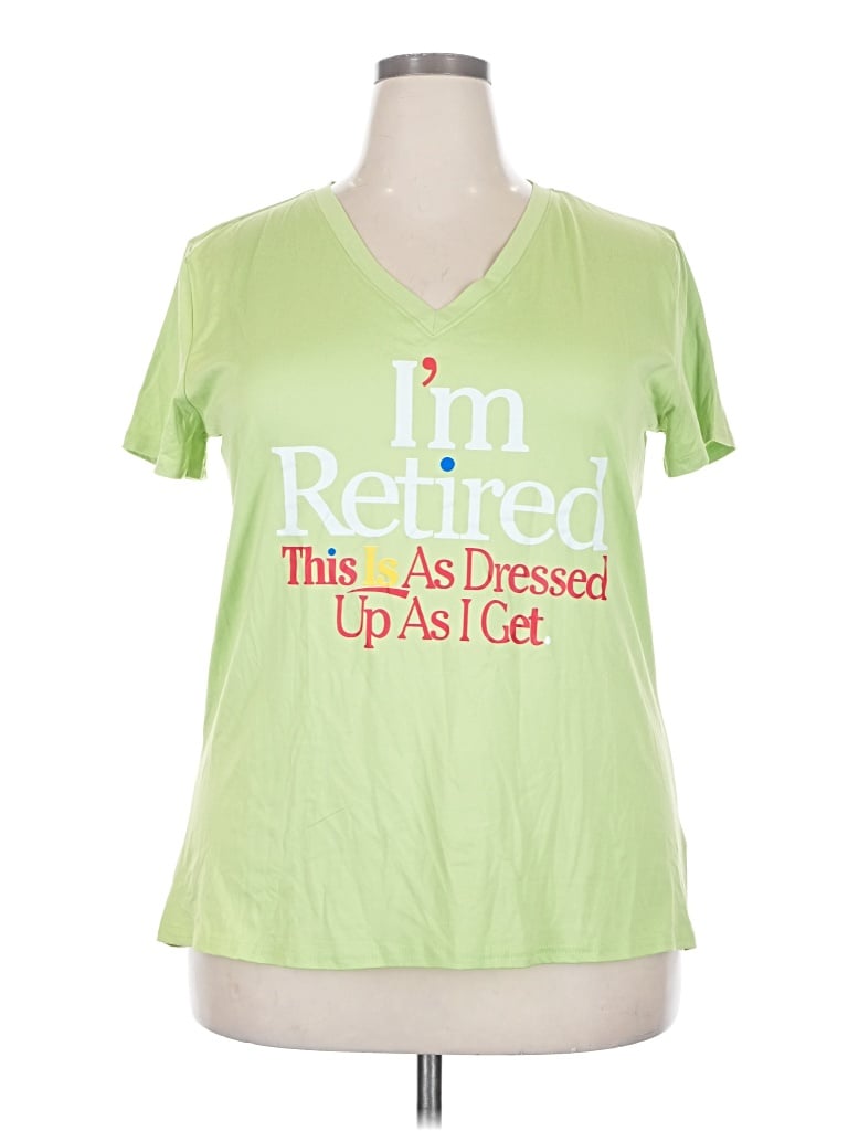 Pre-owned Unbranded Short Sleeve T-shirt In Green