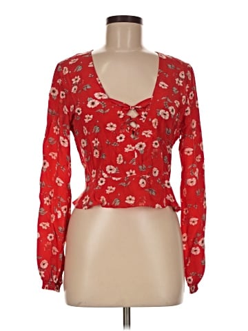 Intermix Long Sleeve Silk Top (view 1)