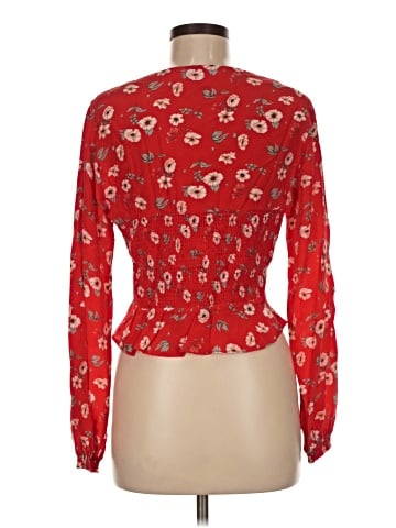Intermix Long Sleeve Silk Top (view 2)