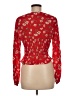 Intermix 100% Silk Red Long Sleeve Silk Top Size 6 - photo 2