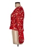 Intermix 100% Silk Red Long Sleeve Silk Top Size 6 - photo 5