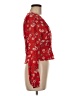 Intermix 100% Silk Red Long Sleeve Silk Top Size 6 - photo 4