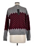 Minnie Rose 100% Merino Extra Fine Wool Chevron-herringbone Gray Wool Pullover Sweater Size M - photo 2