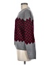 Minnie Rose 100% Merino Extra Fine Wool Chevron-herringbone Gray Wool Pullover Sweater Size M - photo 5