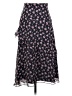 Joie 100% Silk Floral Black Silk Skirt Size 0 - photo 1