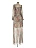 Zimmermann 100% Silk Floral Silver Ivory Cocktail Dress Size 4 (0) - photo 1
