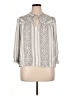 Lucky Brand Silver 3/4 Sleeve Blouse Size XL - photo 1