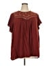 Torrid Burgundy Short Sleeve Blouse Size 3X Plus (3) - photo 1