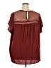 Torrid Burgundy Short Sleeve Blouse Size 3X Plus (3) - photo 2