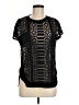 Bar III Black Short Sleeve Blouse Size M - photo 1