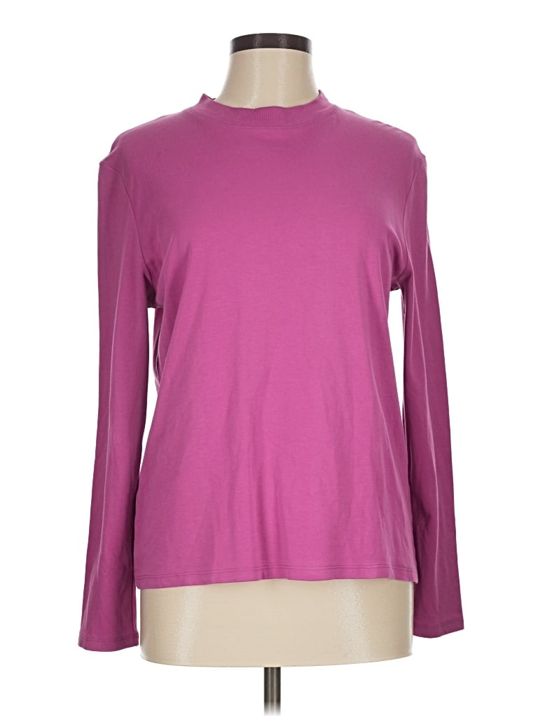 Pre-owned Mm. Lafleur Long Sleeve Turtleneck In Purple
