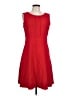 Calvin Klein Solid Red Casual Dress Size L - photo 1