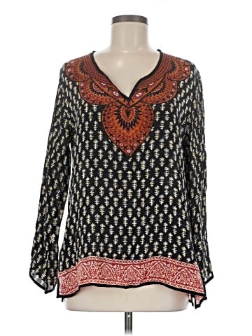 Tolani 3/4 Sleeve Silk Top (view 1)