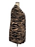 JM Collection Animal Print Zebra Print Multi Color Brown Cardigan Size 2X - photo 4