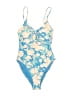 Hutch Print Blue One Piece Swimsuit Size XS - photo 1