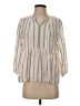 Fever 100% Rayon Ivory 3/4 Sleeve Blouse Size S - photo 1